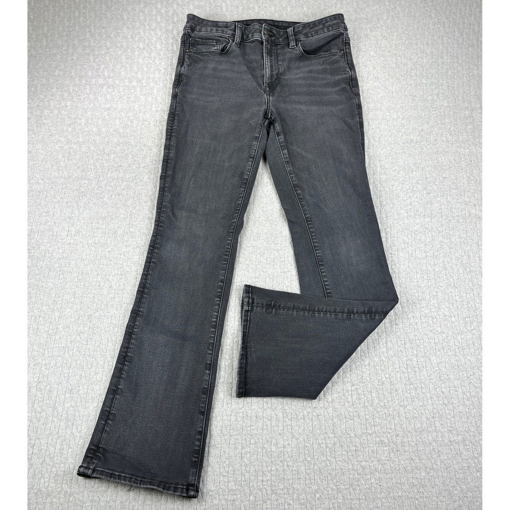 American Eagle Bootcut High Rise Skinny Kick Jeans Women 8/29x30.5 Black Stretch